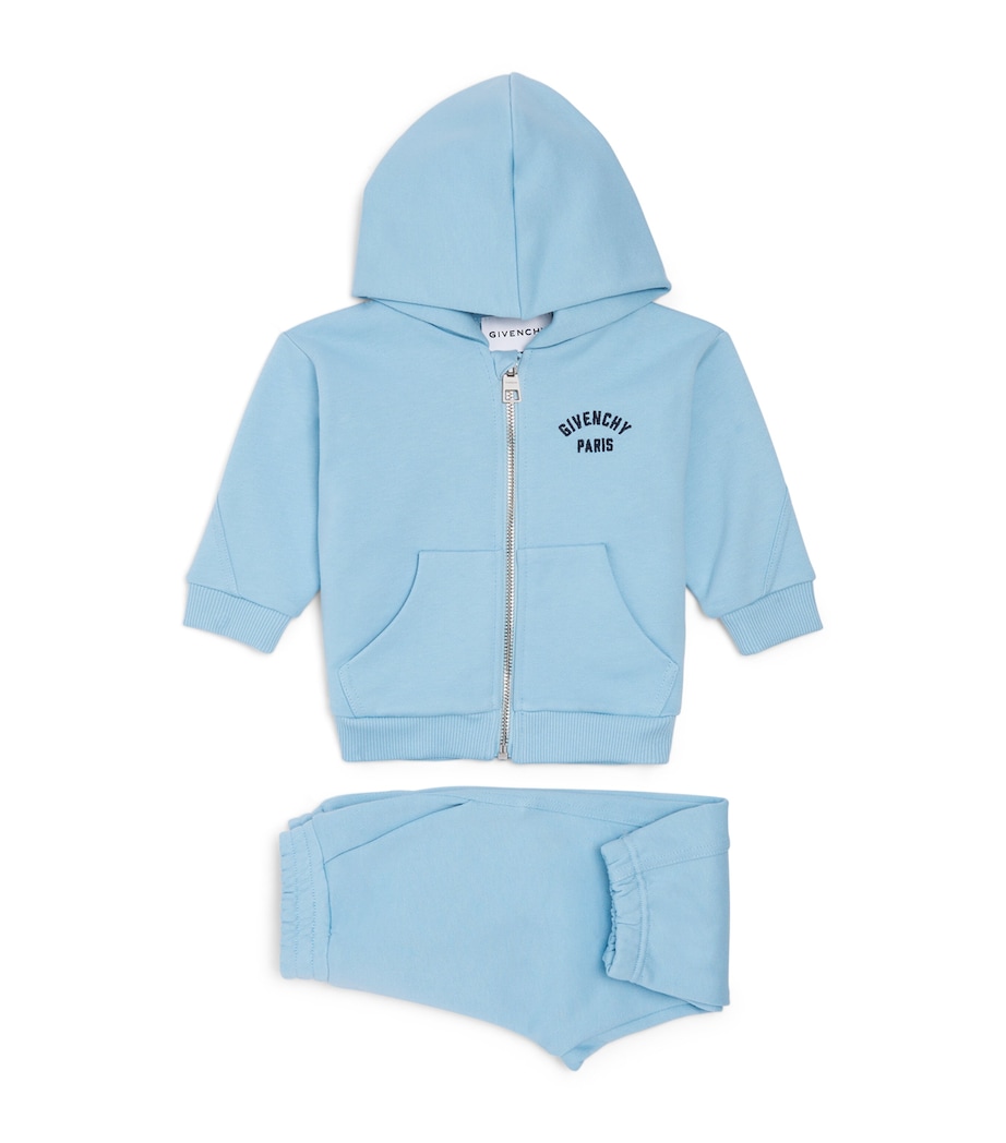 Givenchy Kids Cotton Logo Tracksuit (12-36 Months) Blue Image 1