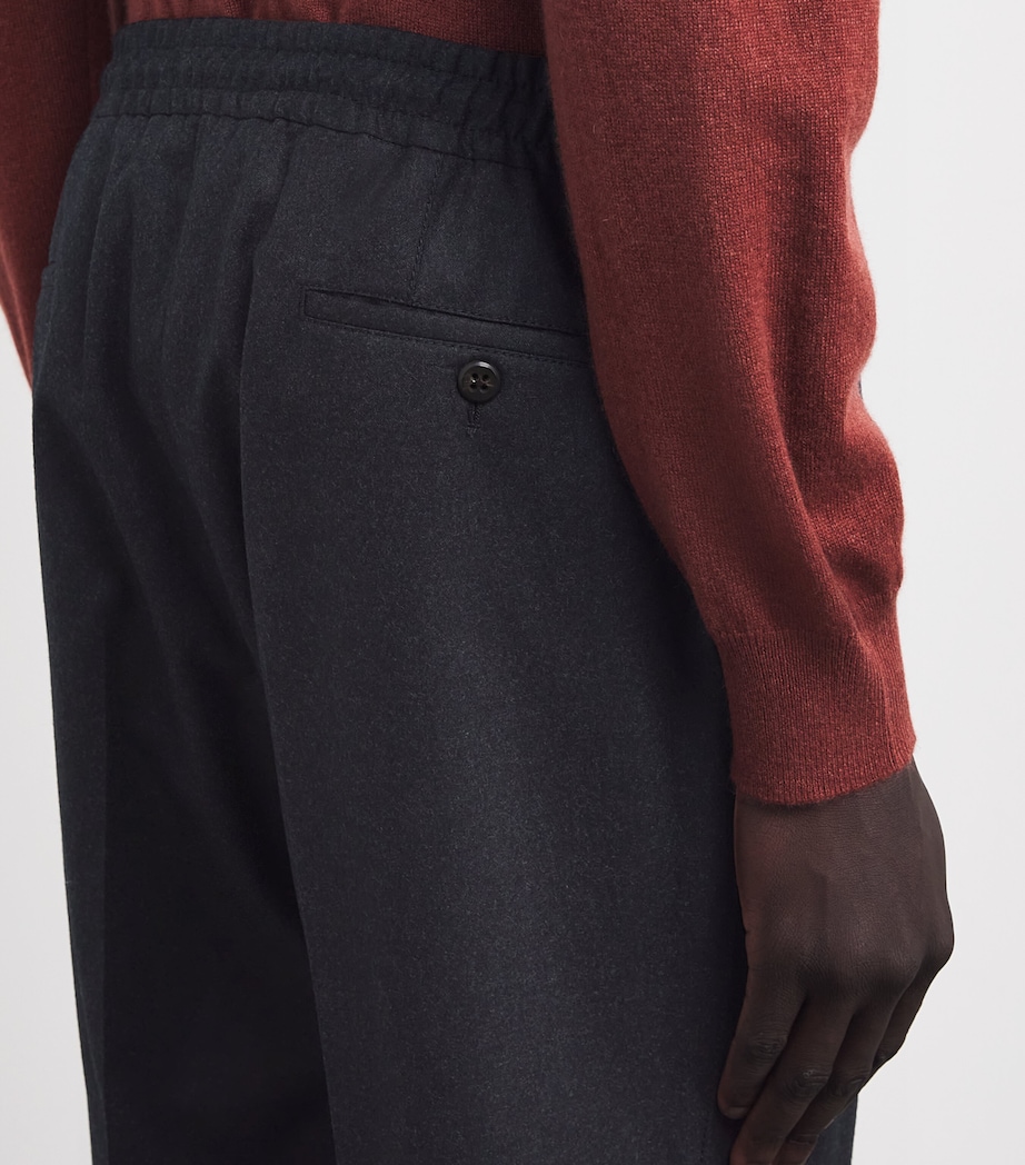 Wool-Cashmere Drawstring Trousers 21 GREY Image 6
