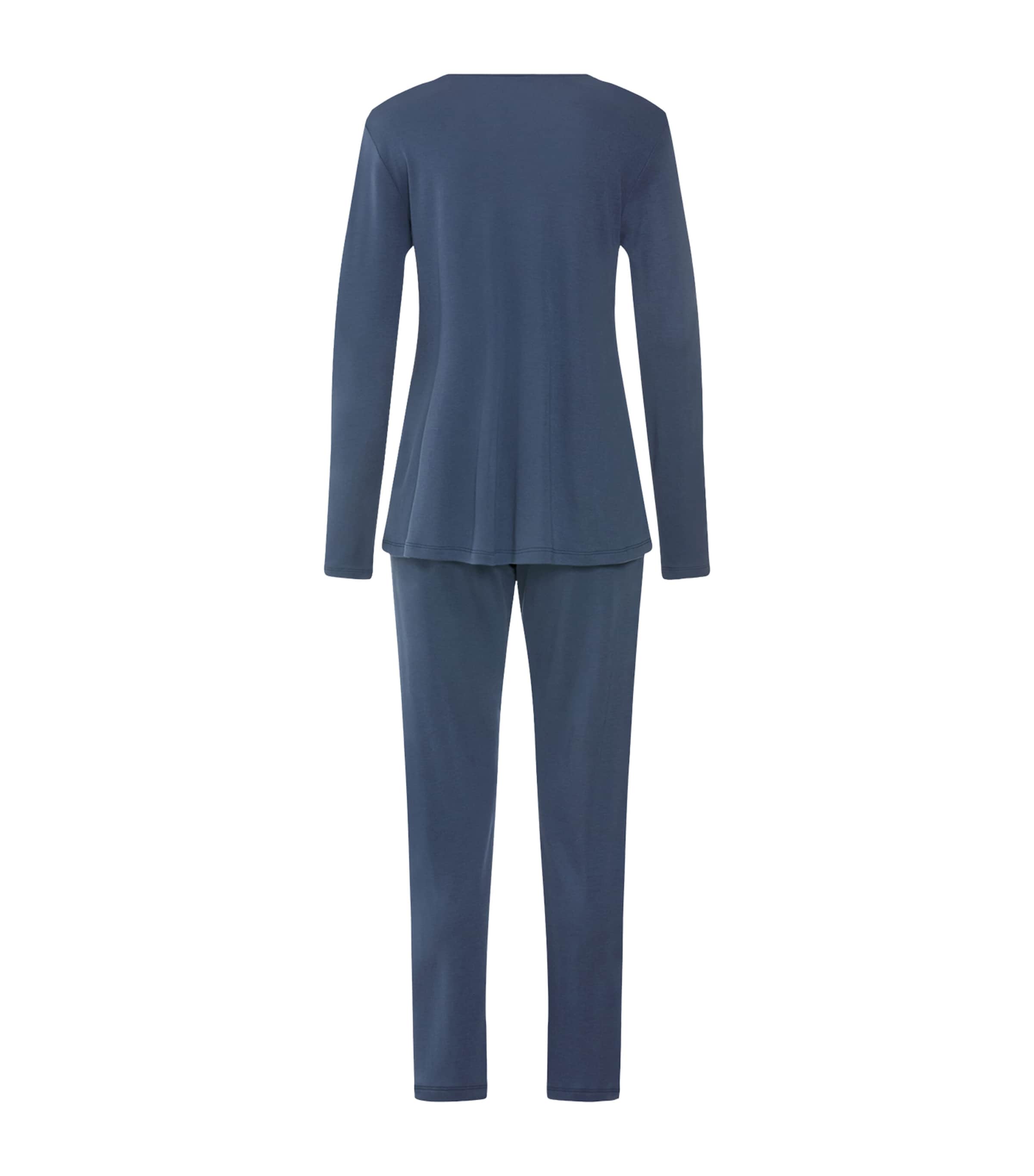 Hanro Womens Tyra Pyjama Set Vintage Indigo Image 3
