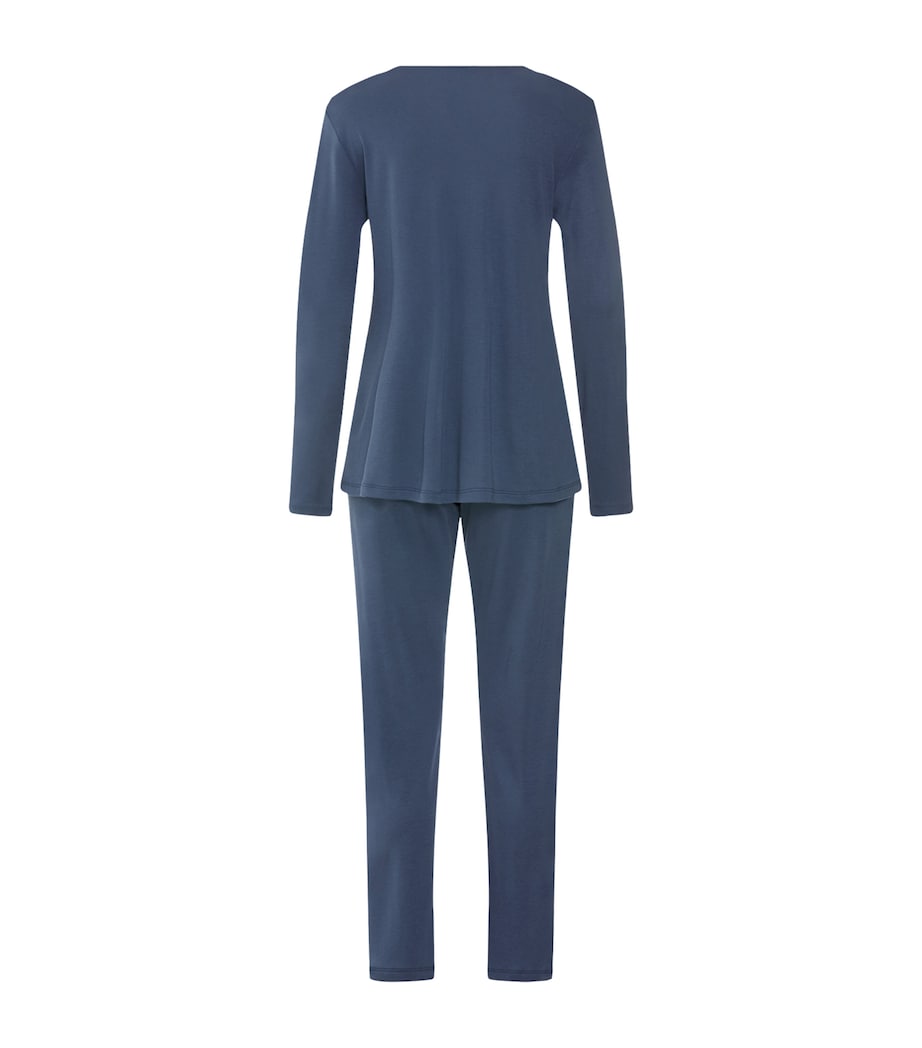 Hanro Womens Tyra Pyjama Set Vintage Indigo Image 3