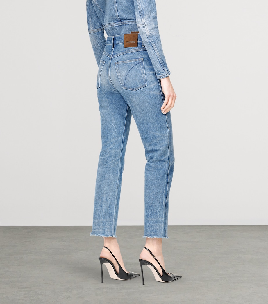 TOM FORD Womens Melanie High-Rise Straight Jeans Uaw Image 4