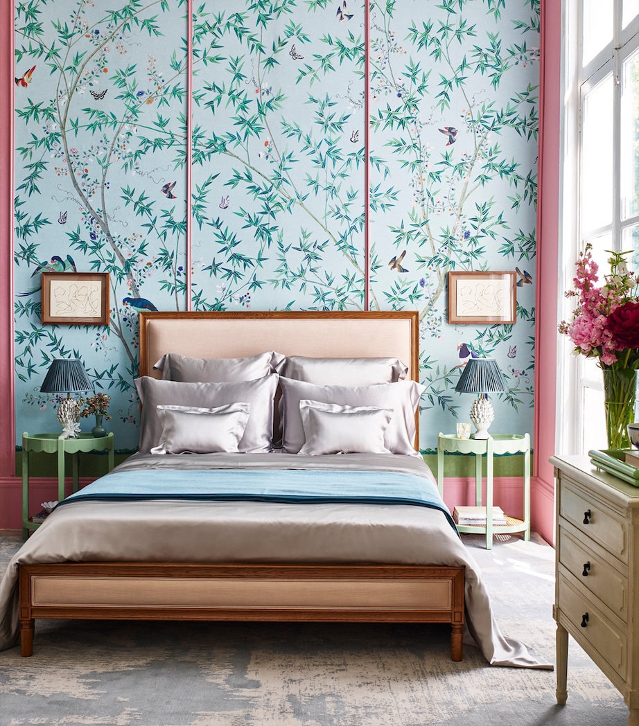 Silk Boudoir Pillowcase (30cm x 40cm) SILVER GREY Image 2