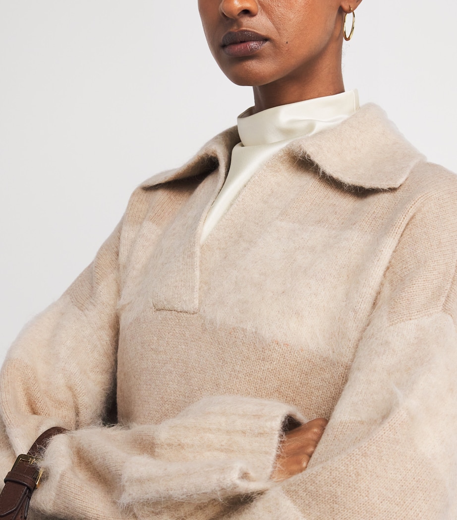 Brushed Stripe Take Sweater POWDER Image 6