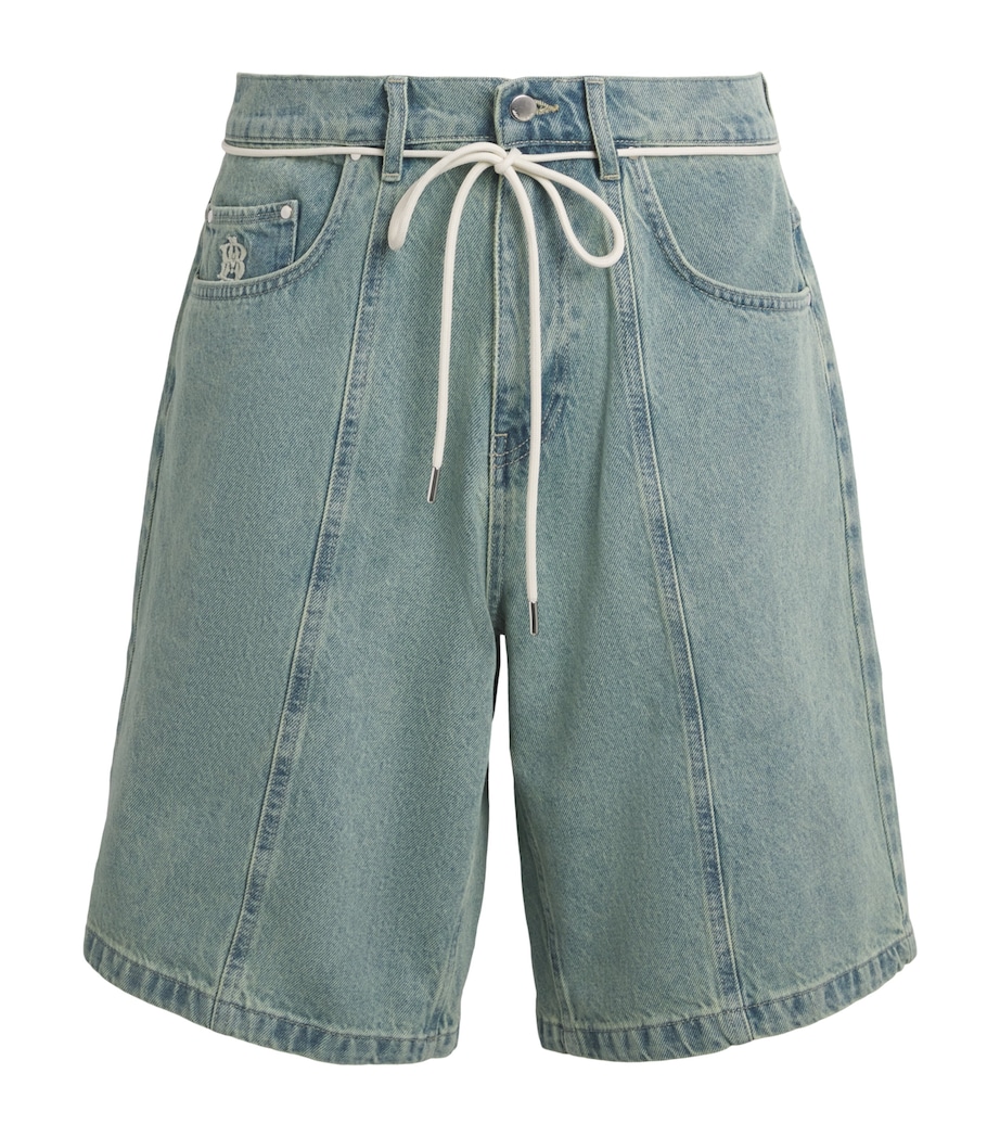 about:blank Mens Felled Denim Shorts Murky Wash Image 1