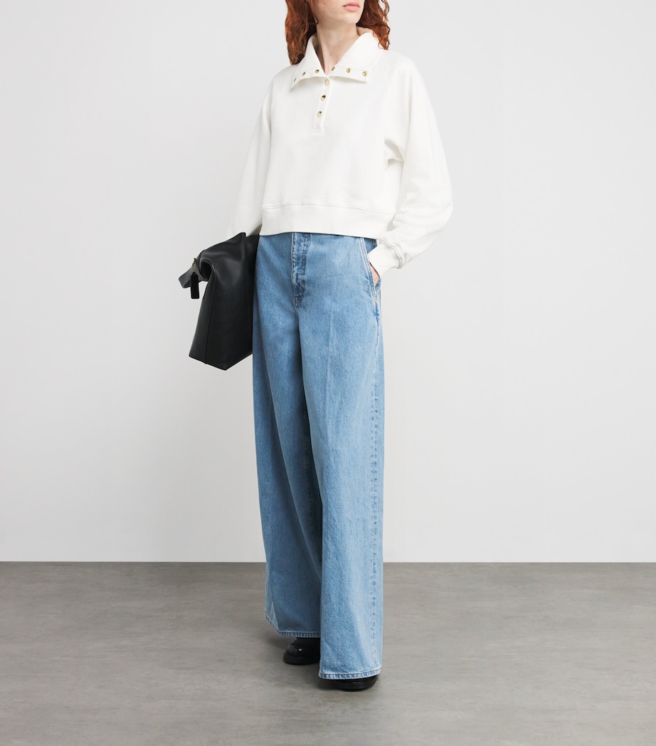 Cotton The Coach Sweatshirt CREAM Image 2