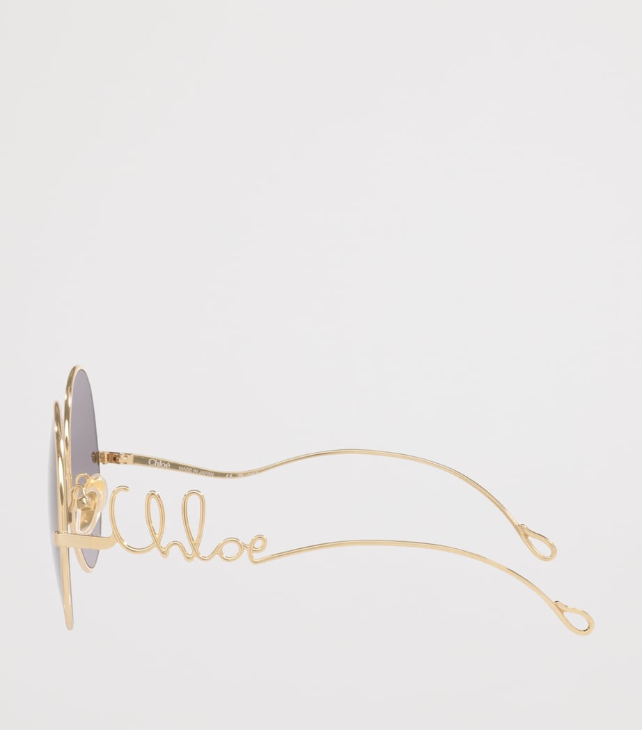 Chloé Metal Iconic Round Sunglasses Gold Image 3