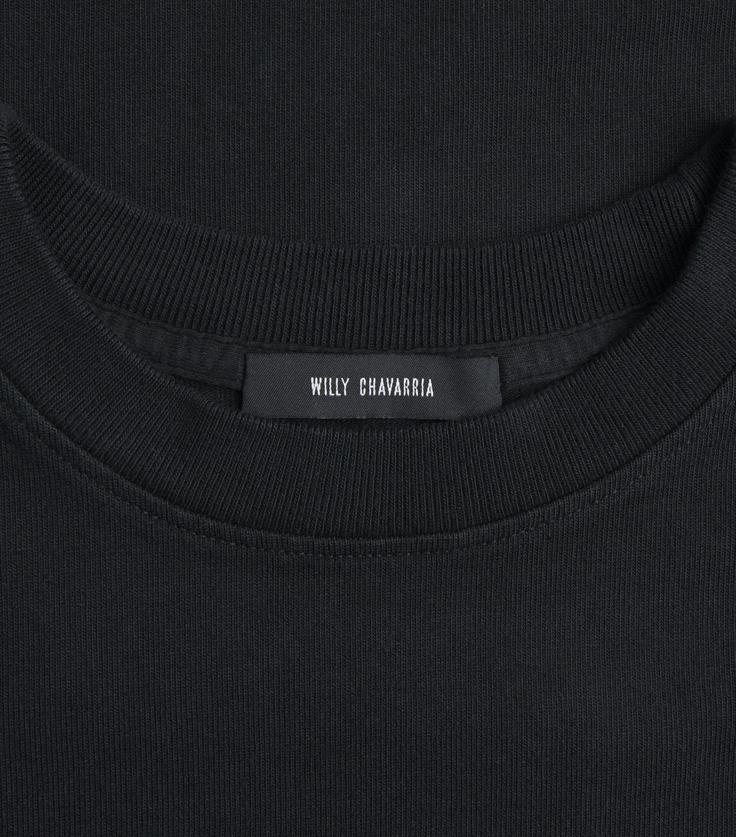 Willy Chavarria Mens Cotton Fashion Services T-Shirt Black Image 6