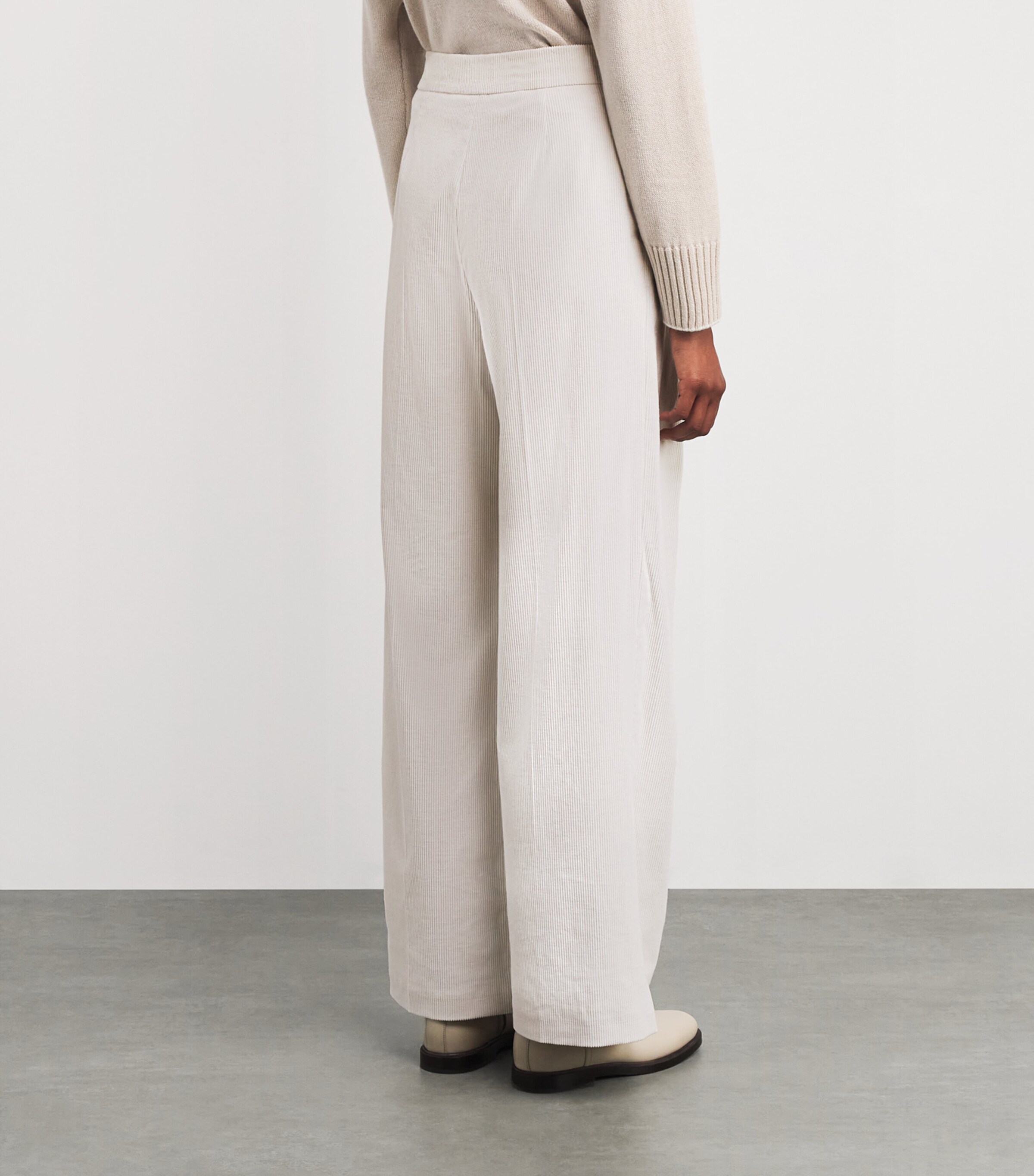 Cotton-Blend Corduroy Trousers  PANNA Image 4