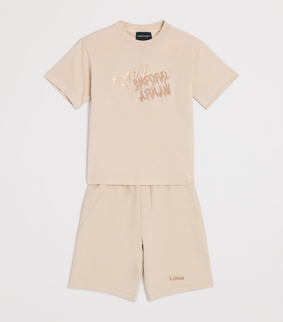 Cotton Logo Print T-Shirt (4-16 Years) U1156 FRENCH OAK Image 3