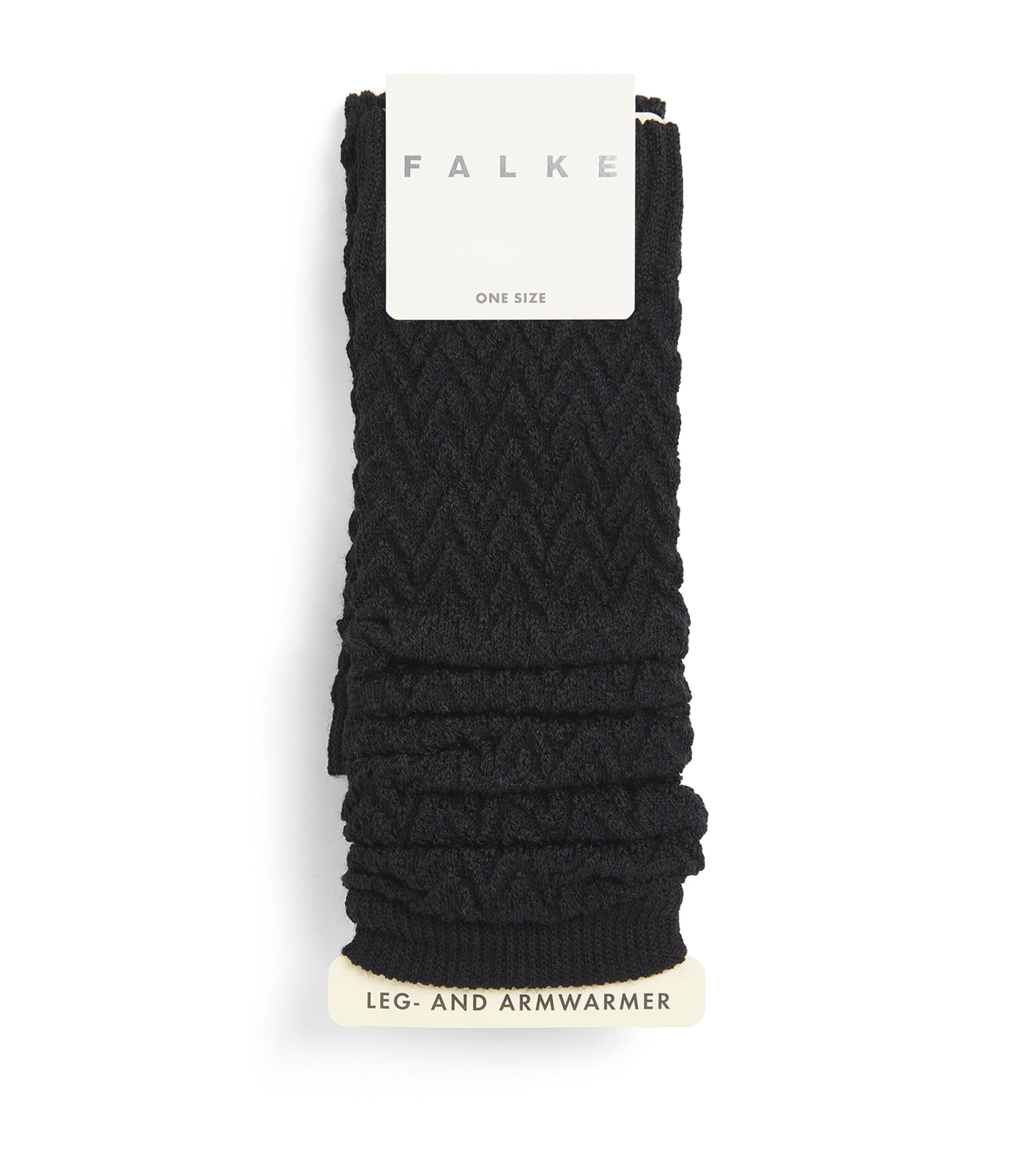 Falke Womens 3000 Black Fable Estate Knitted Leg Warmers In Black