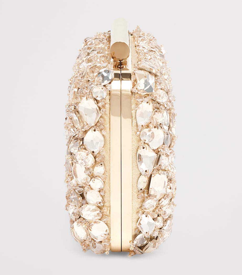 Leather T-Bar Box Clutch Bag 7050 Image 4