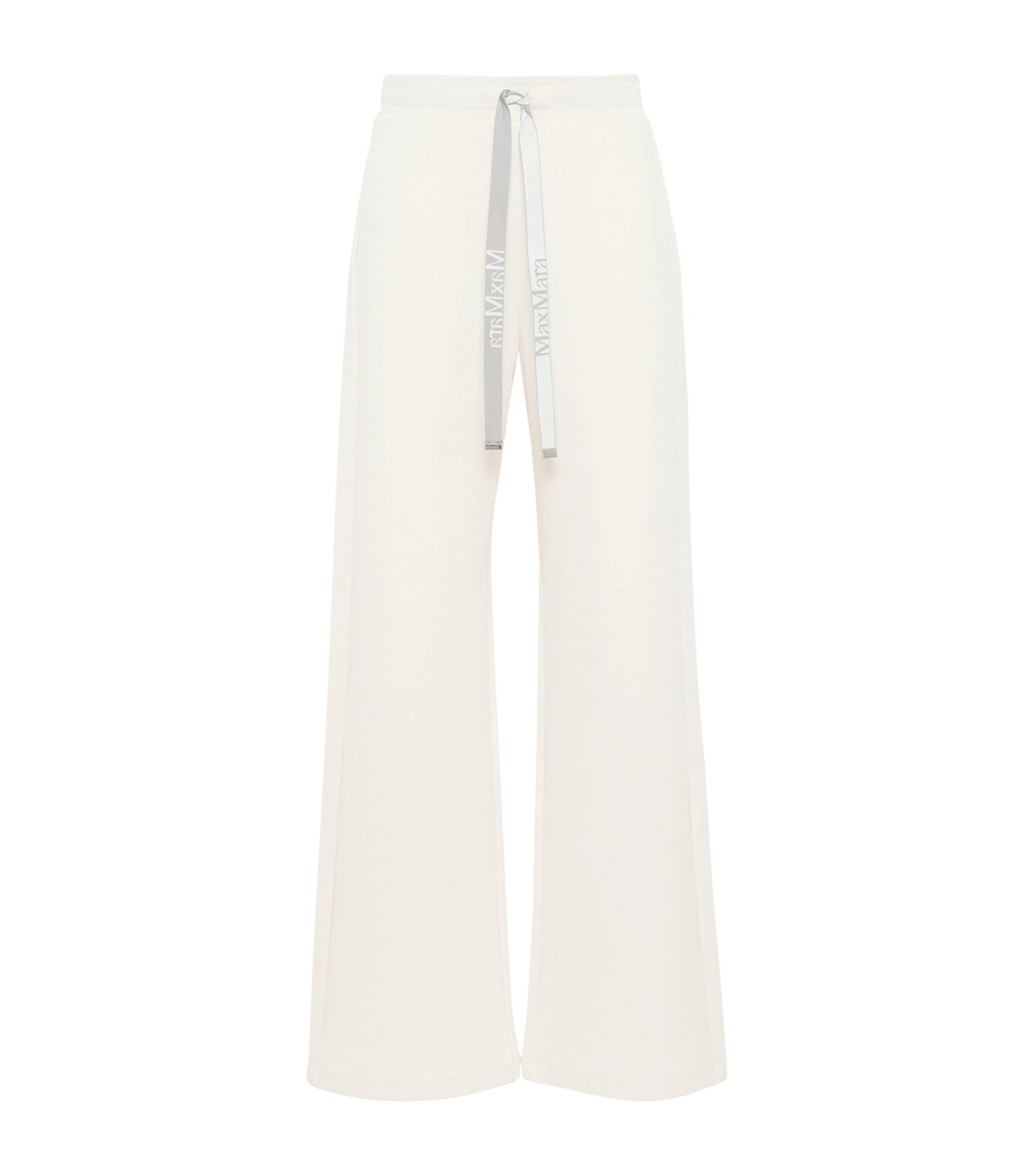 Max Mara Cotton Wide-Leg Sweatpants Natural Image 1