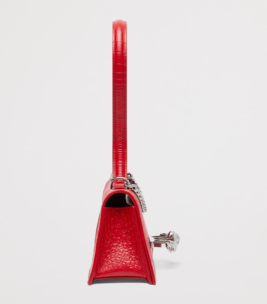 McQueen Croc-Effect Jewelled Top-Handle Bag Image 3