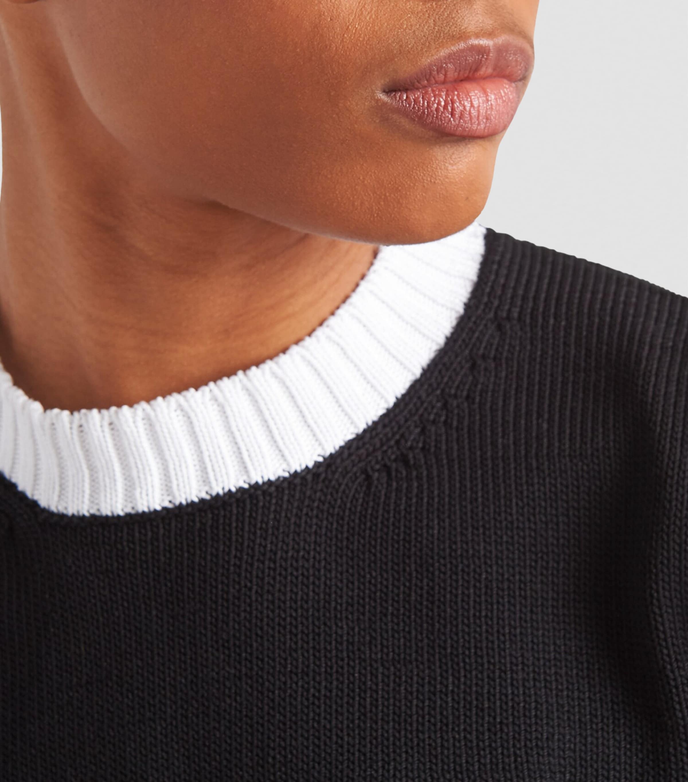 Prada Womens Contrast-Trim Sweater Image 5