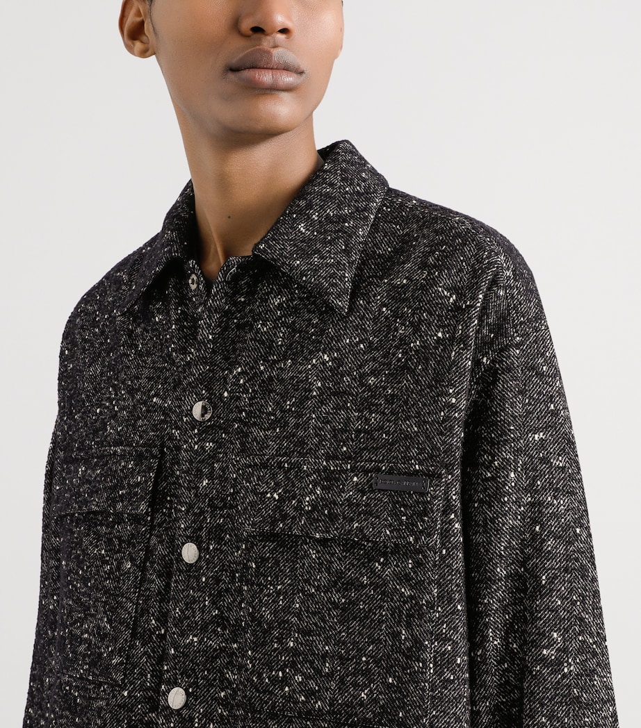 Virgin Wool-Blend Shirt S8030-FANTASY Image 3