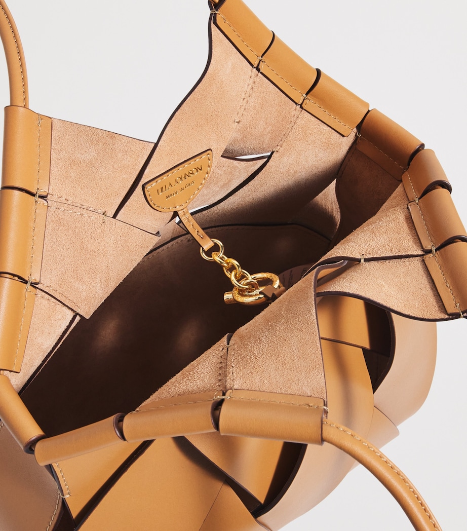 Leather Charlotte Tote Bag 910 ALMOND Image 4