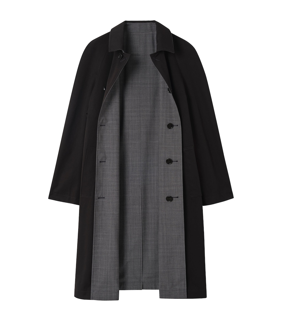 Burberry Mens Wool-Cotton Reversible Parkbury Car Coat Silhouette Bl/grt Gr Image 3