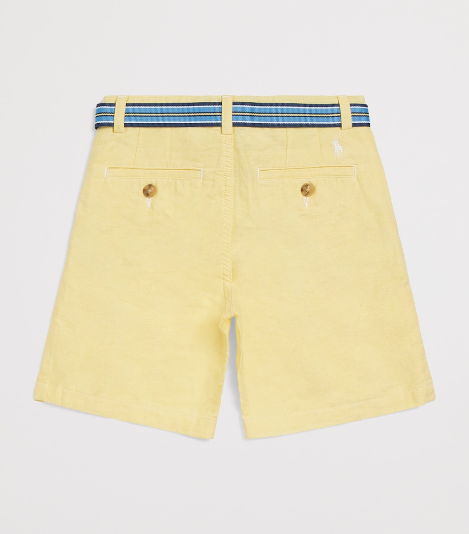 Ralph Lauren Kids Cotton Bedford Shorts (8-16 Years) Yellow Image 2