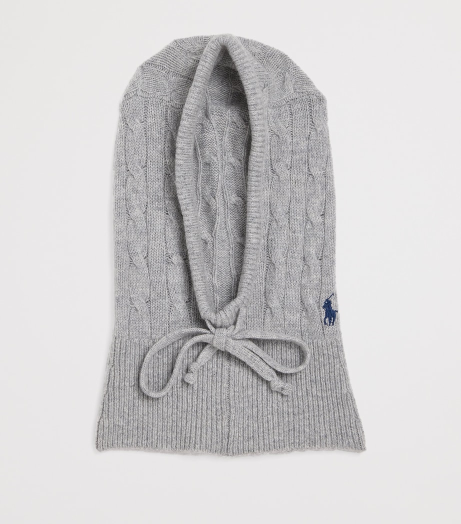 Wool-Cashmere Polo Pony Snood SOFT GREY HEATHER Image 2