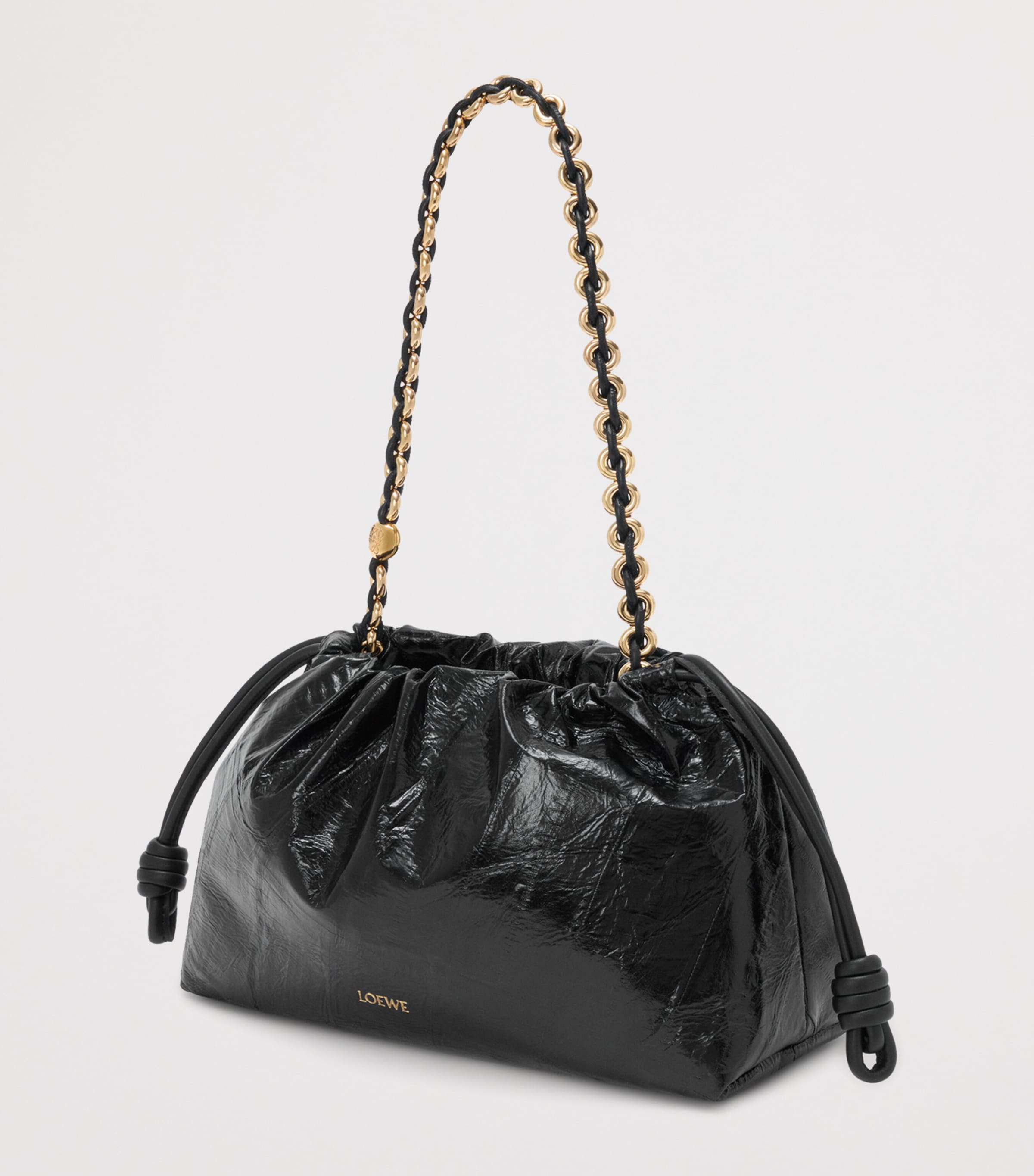 Medium Eel Leather Flamenco Purse BLACK Image 4