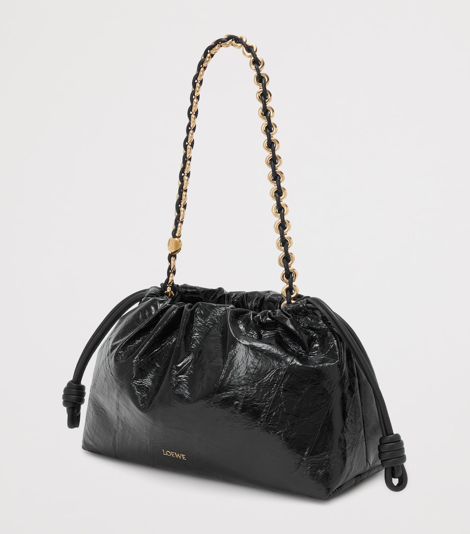 Medium Eel Leather Flamenco Purse BLACK Image 4