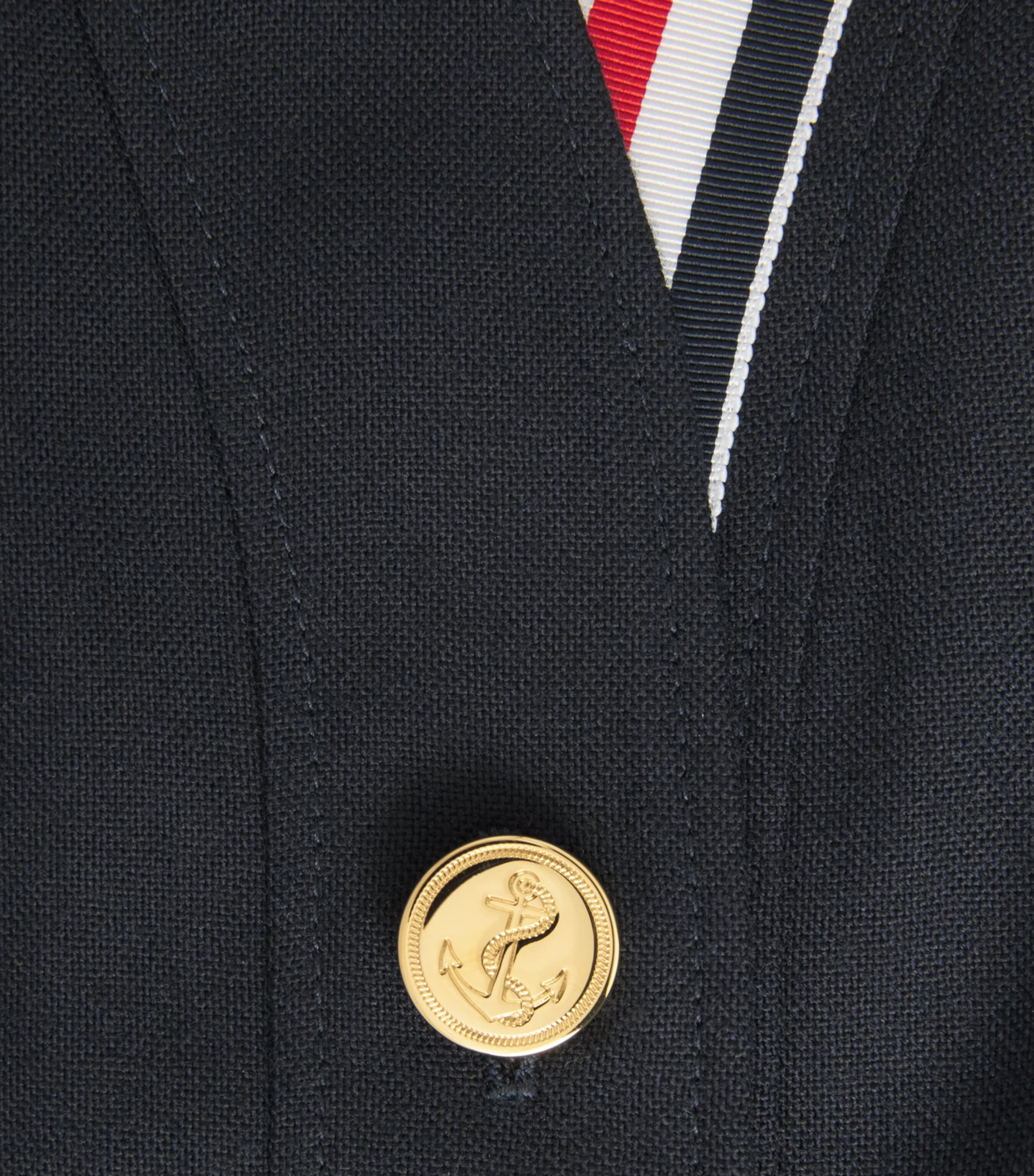 Thom Browne Womens Virgin Wool Jacket Navy Image 6