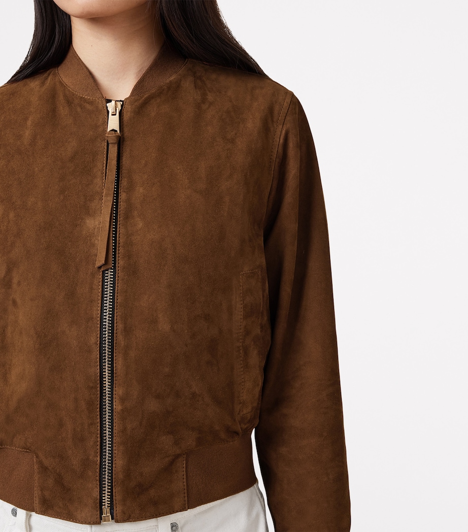 Suede Orten Bomber Jacket COGNAC BROWN Image 7