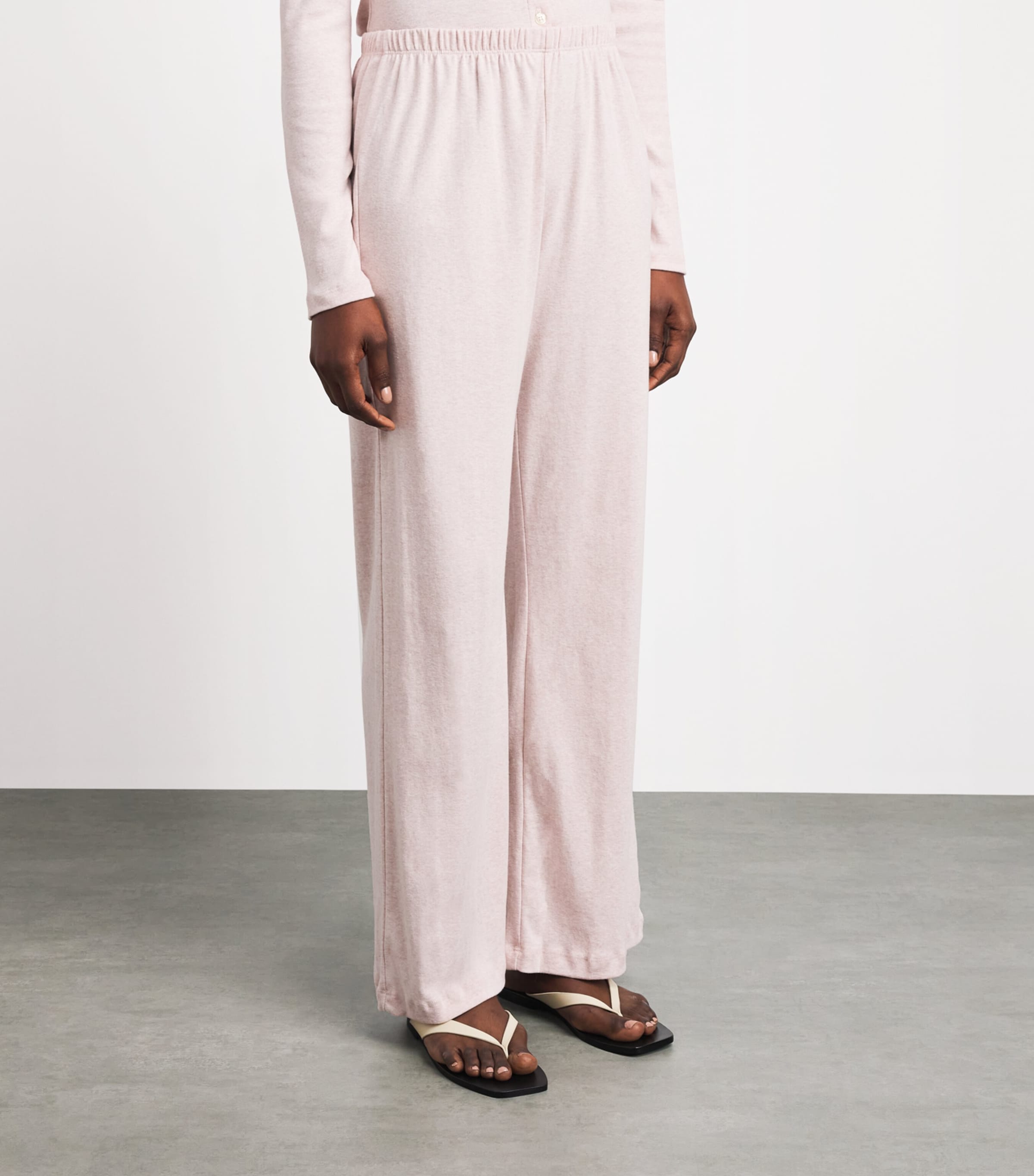 LESET Womens Cotton Nando Relaxed Sweatpants Petal Melange Image 4