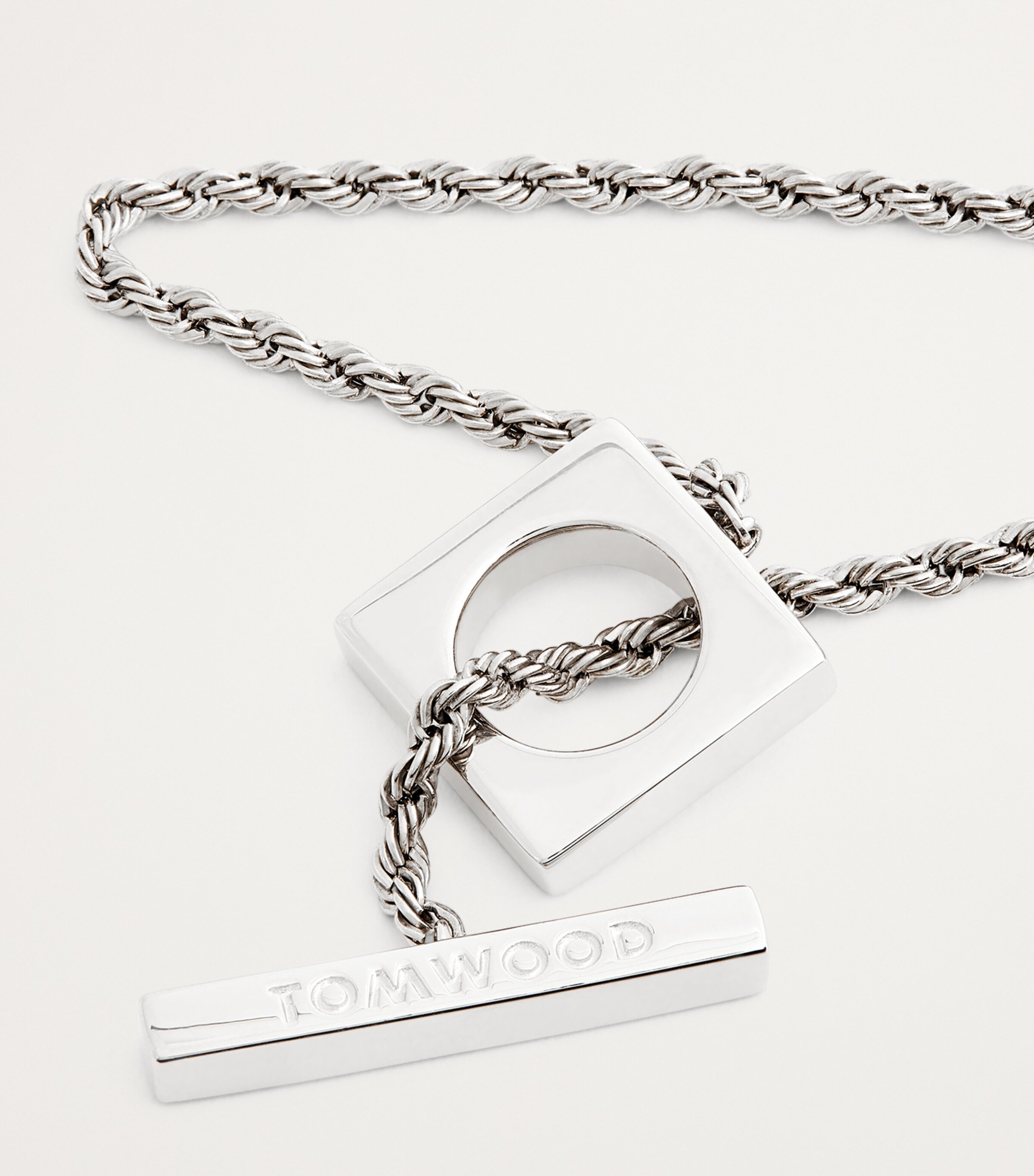 Tom Wood Sterling Silver Square Rope Bracelet | Harrods US