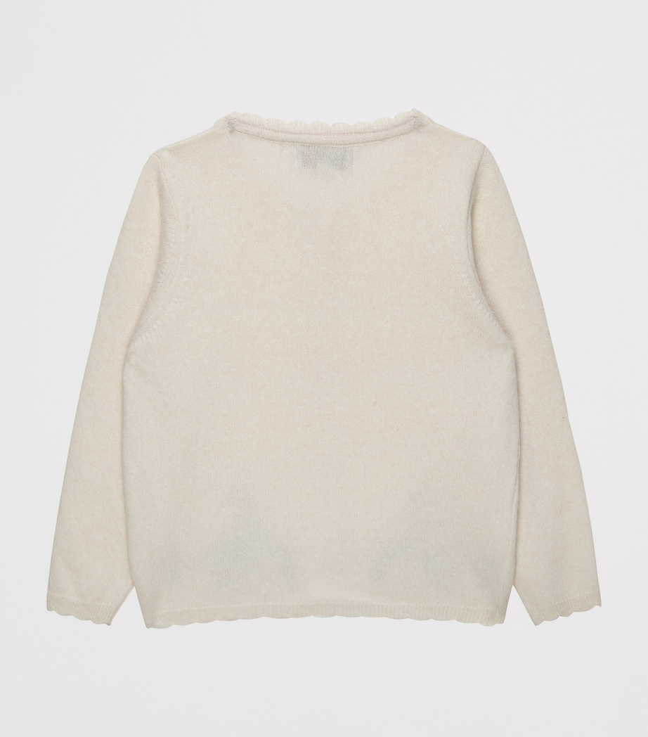 Trotters Wool-Blend Bunny Cardigan (2-5 Years) White Image 2