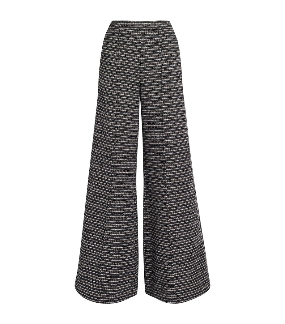 ME+EM Womens Tweed AM-PM Wide-Leg Trousers Black Multi Image 1