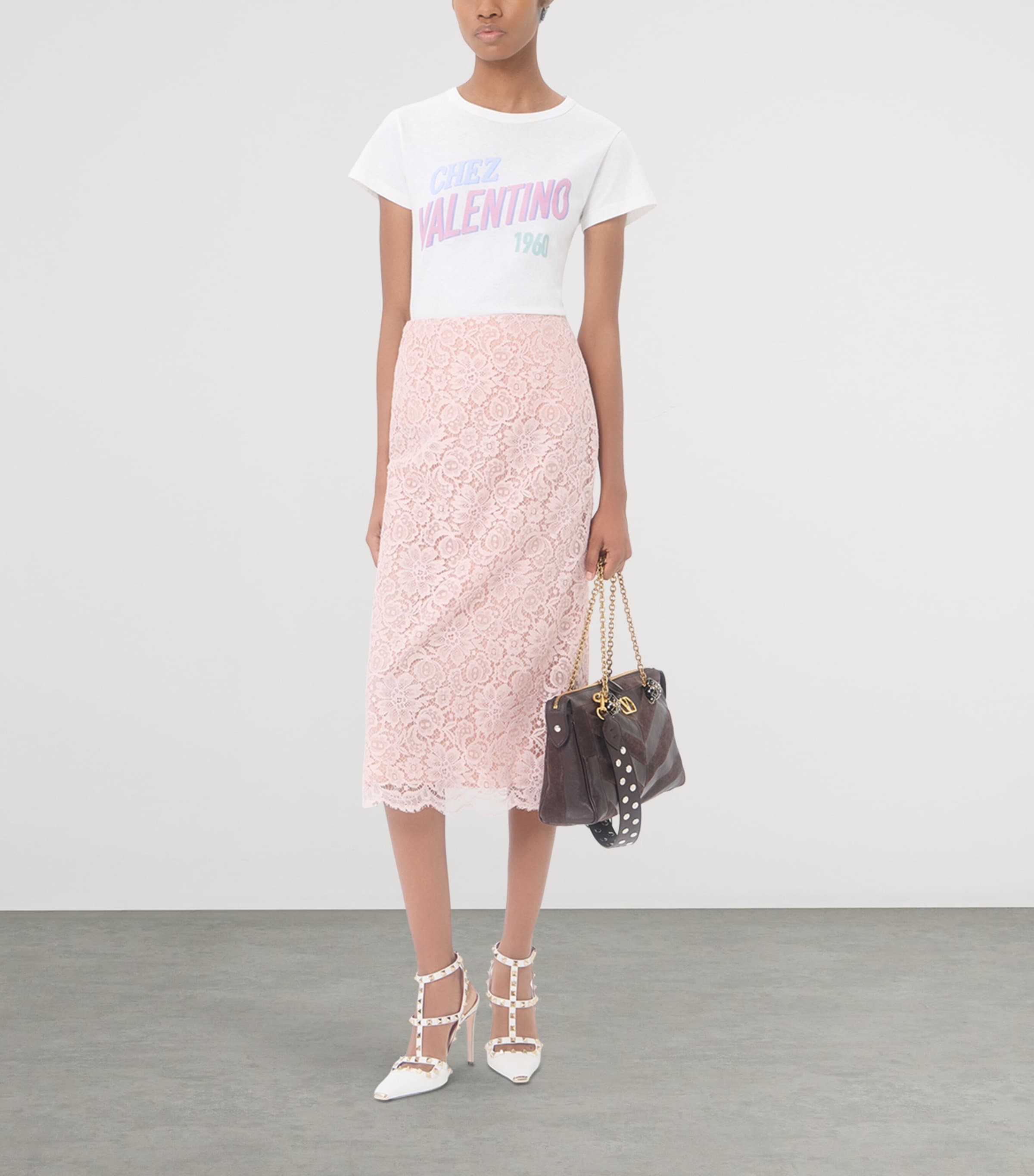 Valentino Womens Cotton Logo T-Shirt Image 2