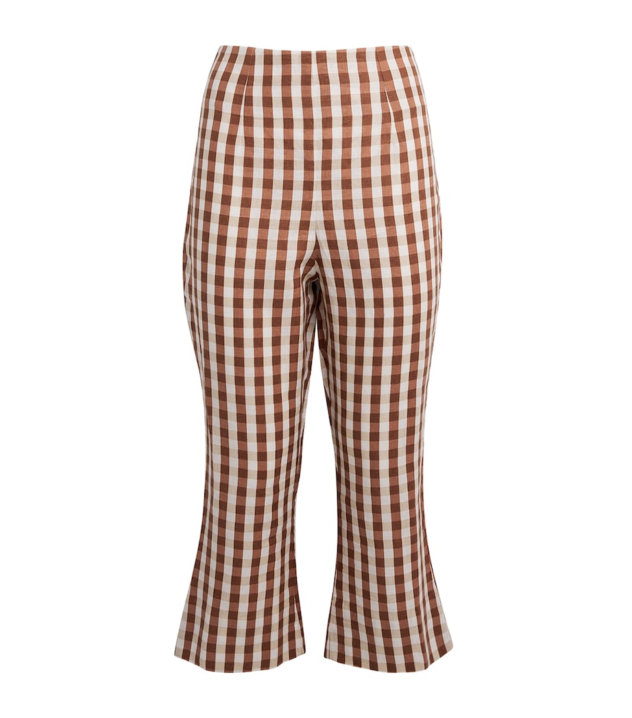 Linen Gingham Valeria Capri Trousers GINGHAM CEDAR Image 1