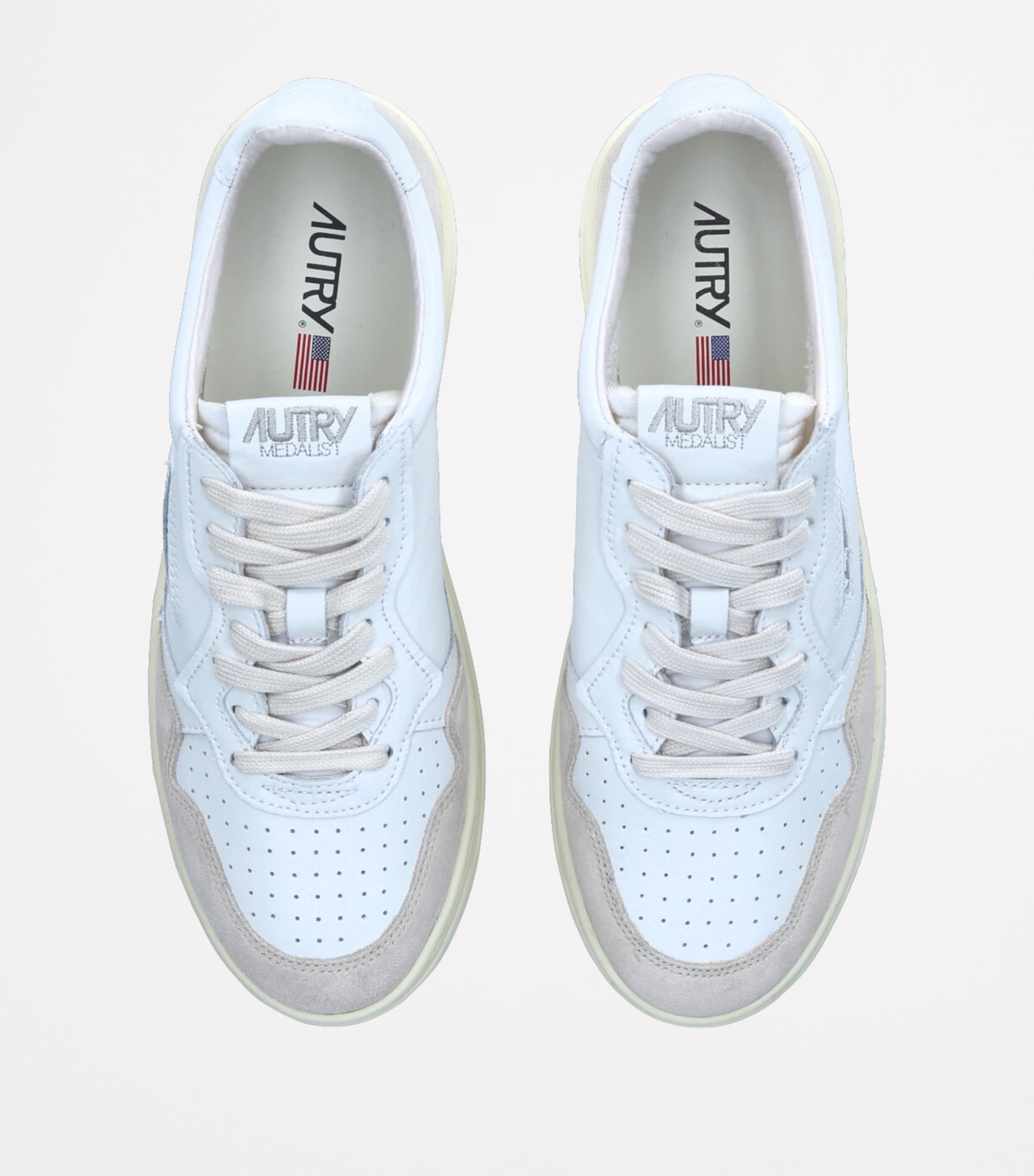 Autry Leather Medalist Low-Top Sneakers White Image 4