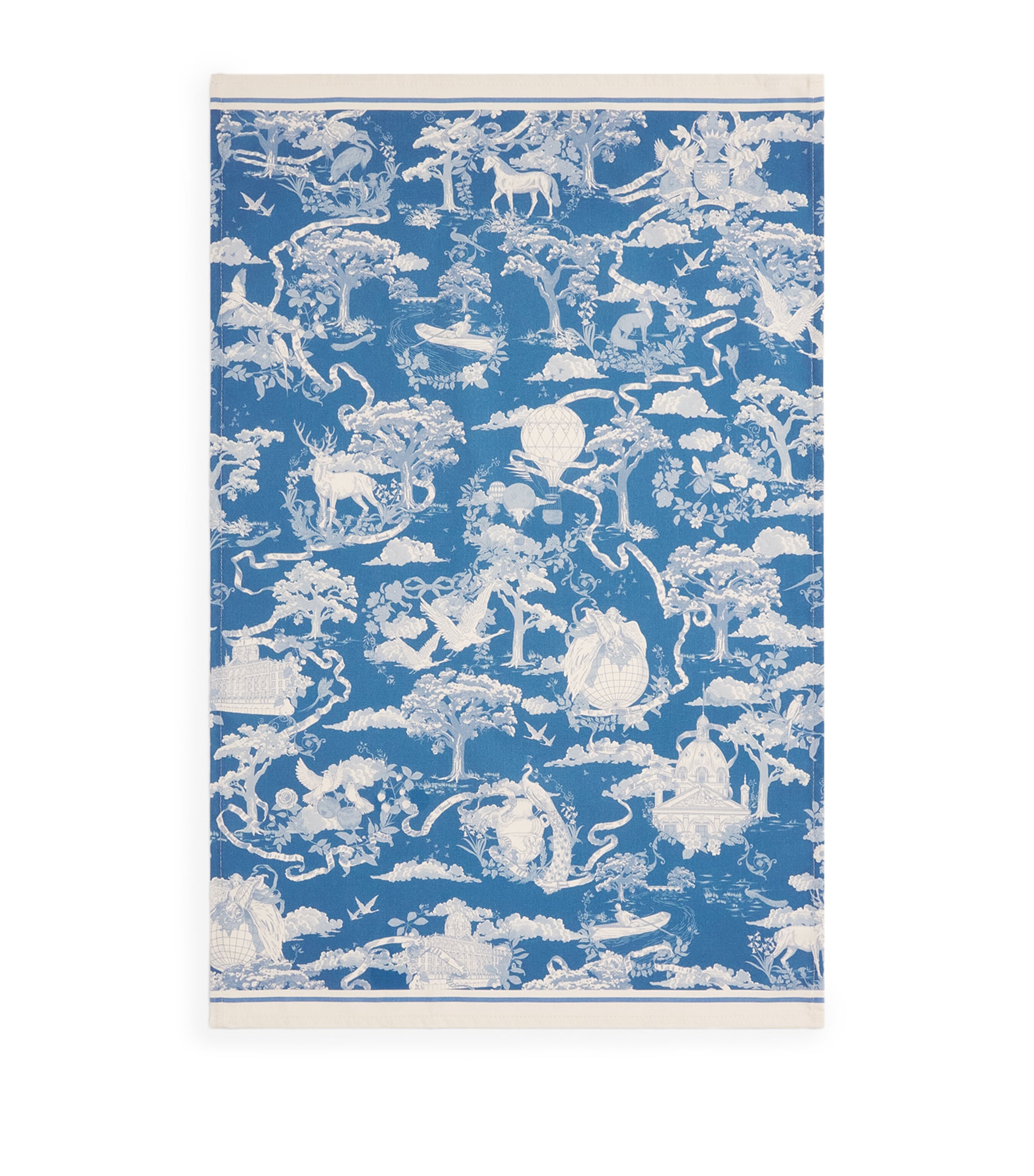Harrods Set of 2 Cotton Toile Tea Towels Blue Image 1