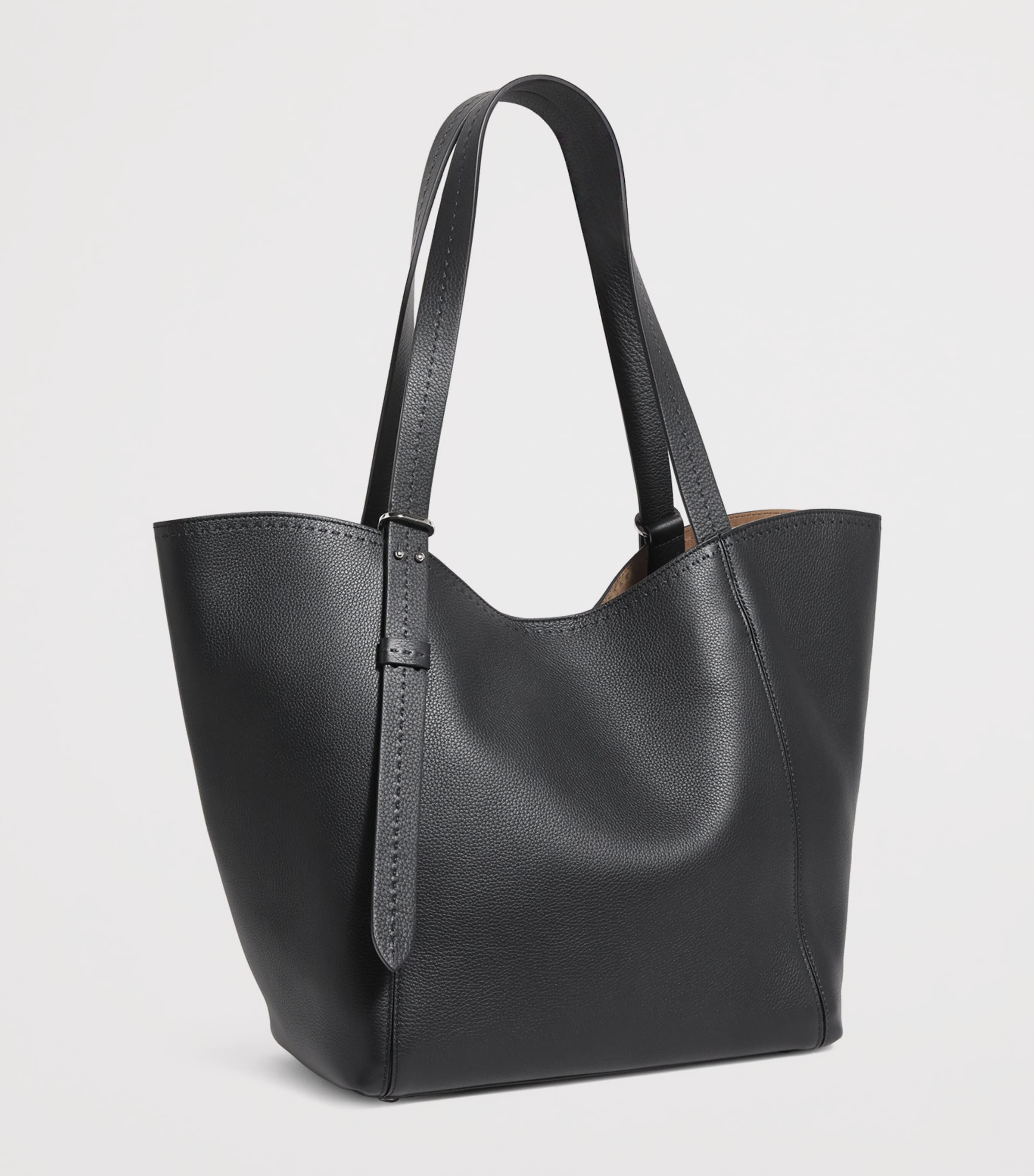 Leather Architepo Tote Bag BLACK Image 3