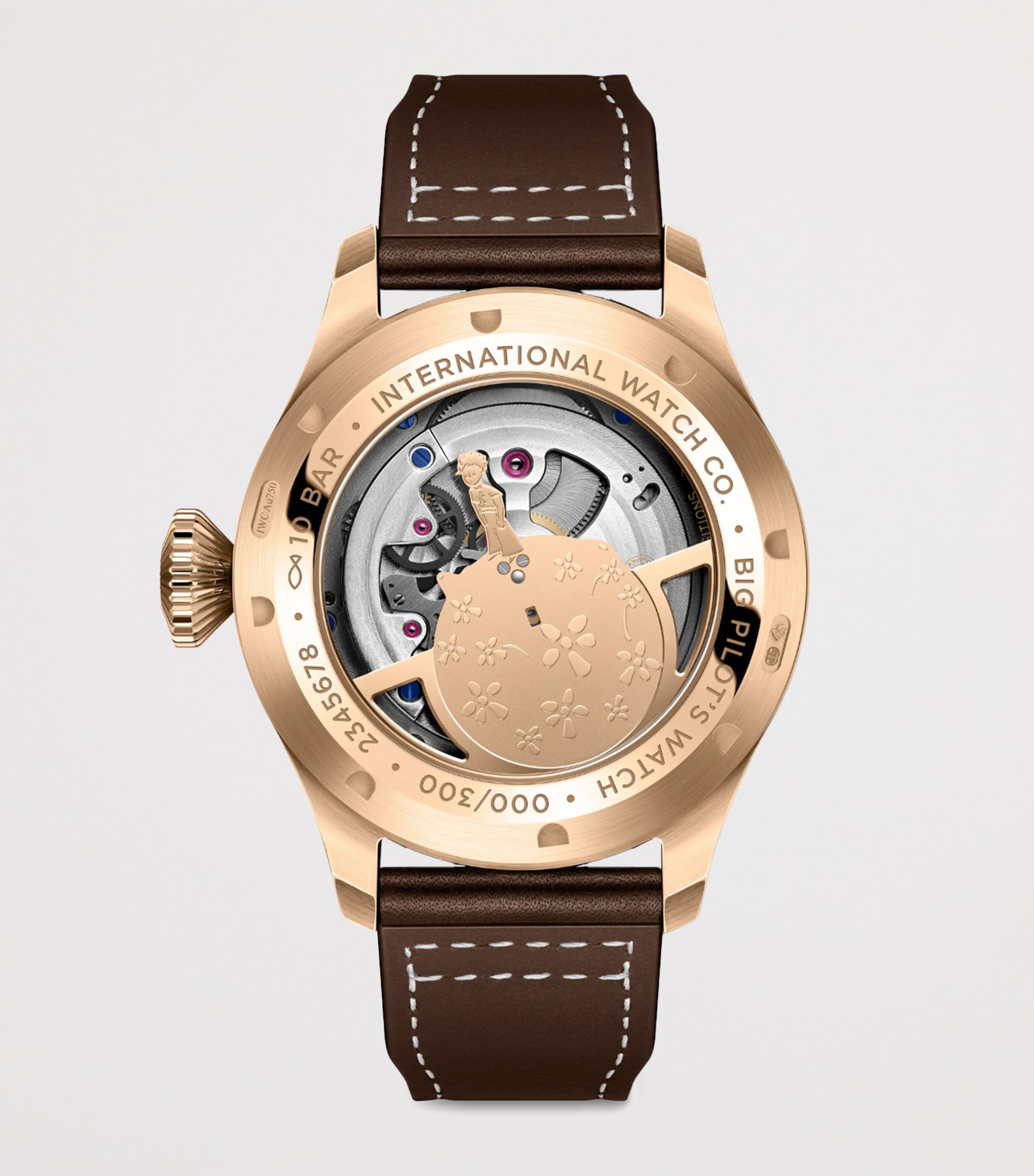 Yellow Gold Big Pilot’s Tourbillon Le Petit Prince Watch 43mm BLUE Image 2