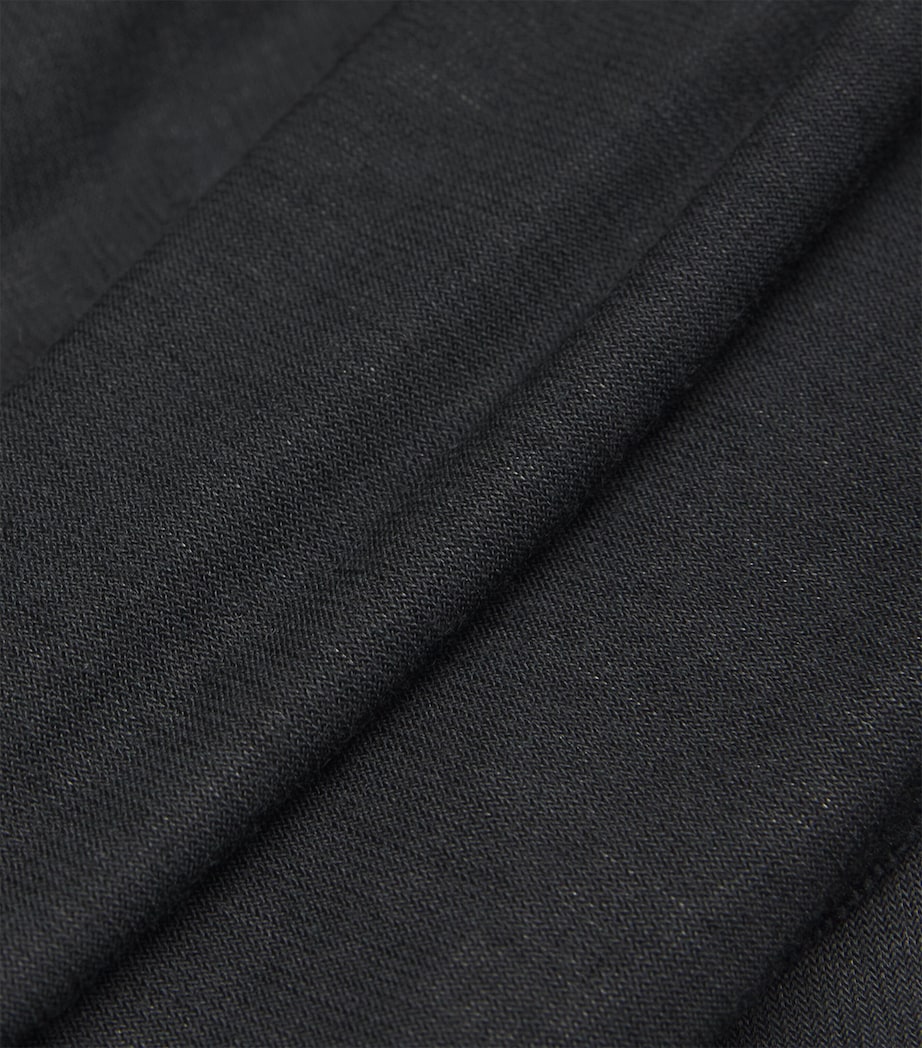 Sheer Modal Boat-Neck T-Shirt ONYX Image 5