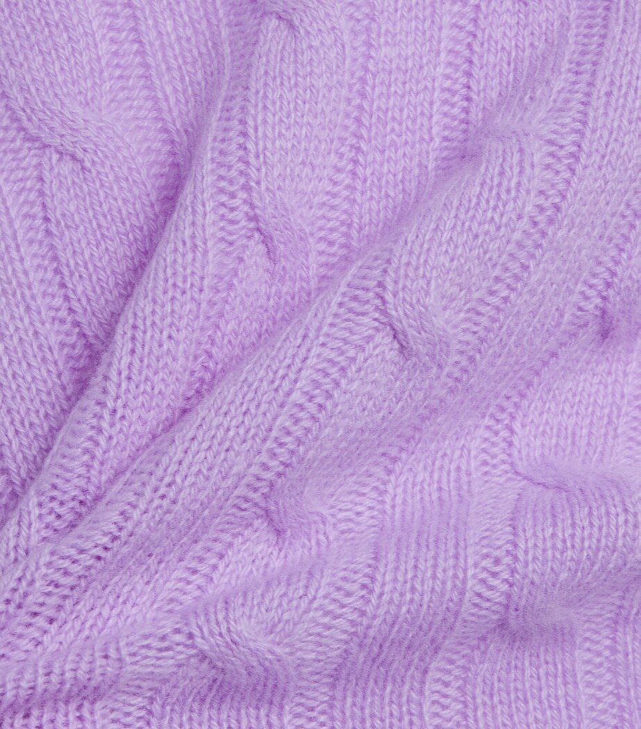 Polo Ralph Lauren Mens Cashmere Cable-Knit Sweater Tanzanite Purple Image 6