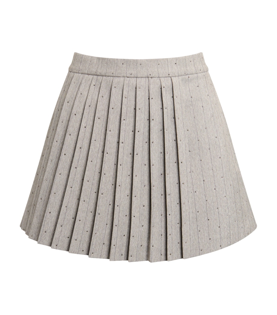 Stripe Rhinestone-Embellished Skort LIGHT GREY Image 1