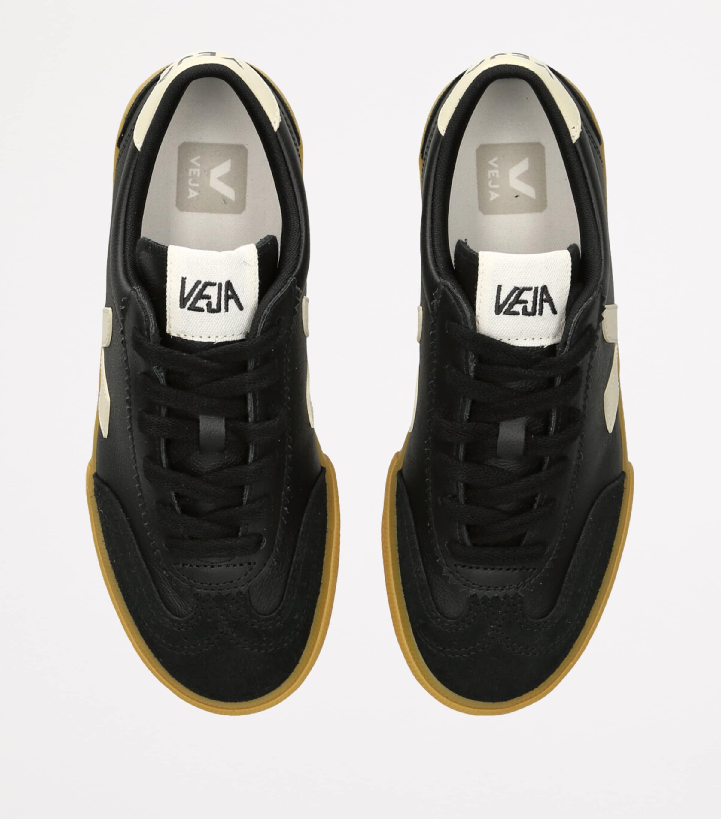 Leather Volley Sneakers BLACK/COMB Image 4