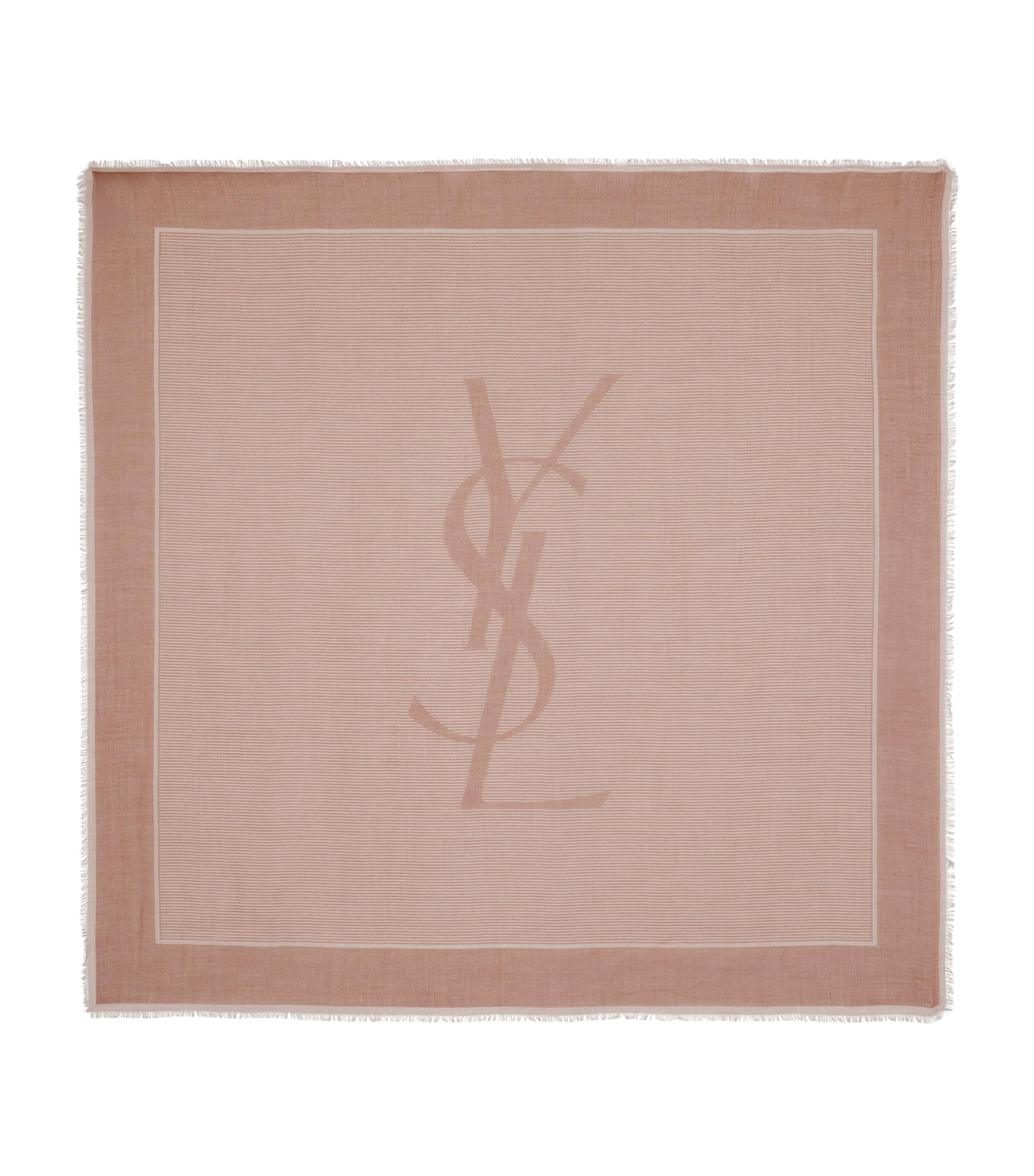 Saint Laurent Cashmere-Silk Cassandre Scarf Image 1