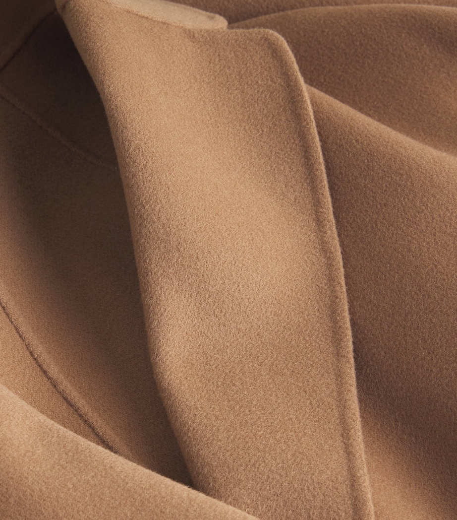 Virgin Wool Midi Wrap Coat CAMEL Image 5