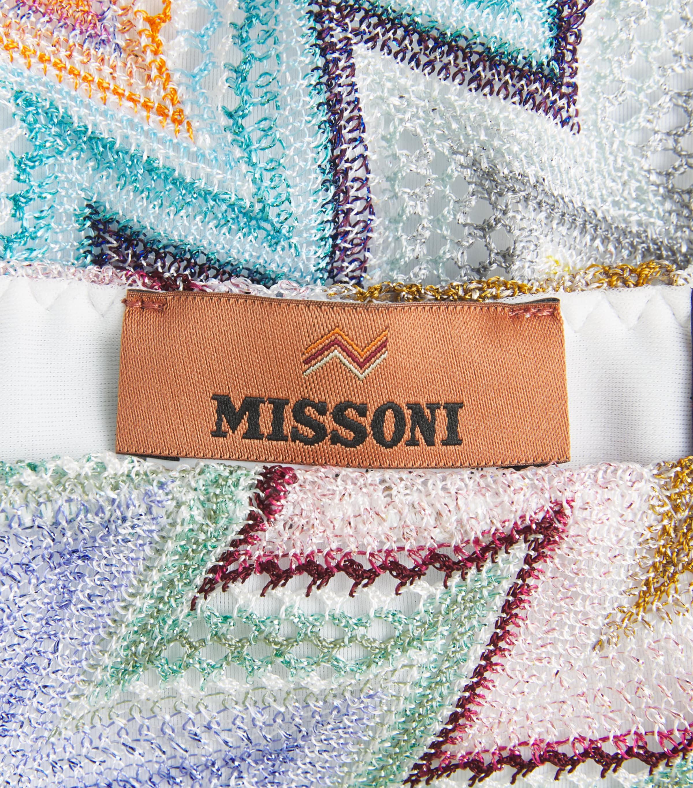 Missoni Womens One-Shoulder Zigzag Bikini Smsor Multicolor Image 5