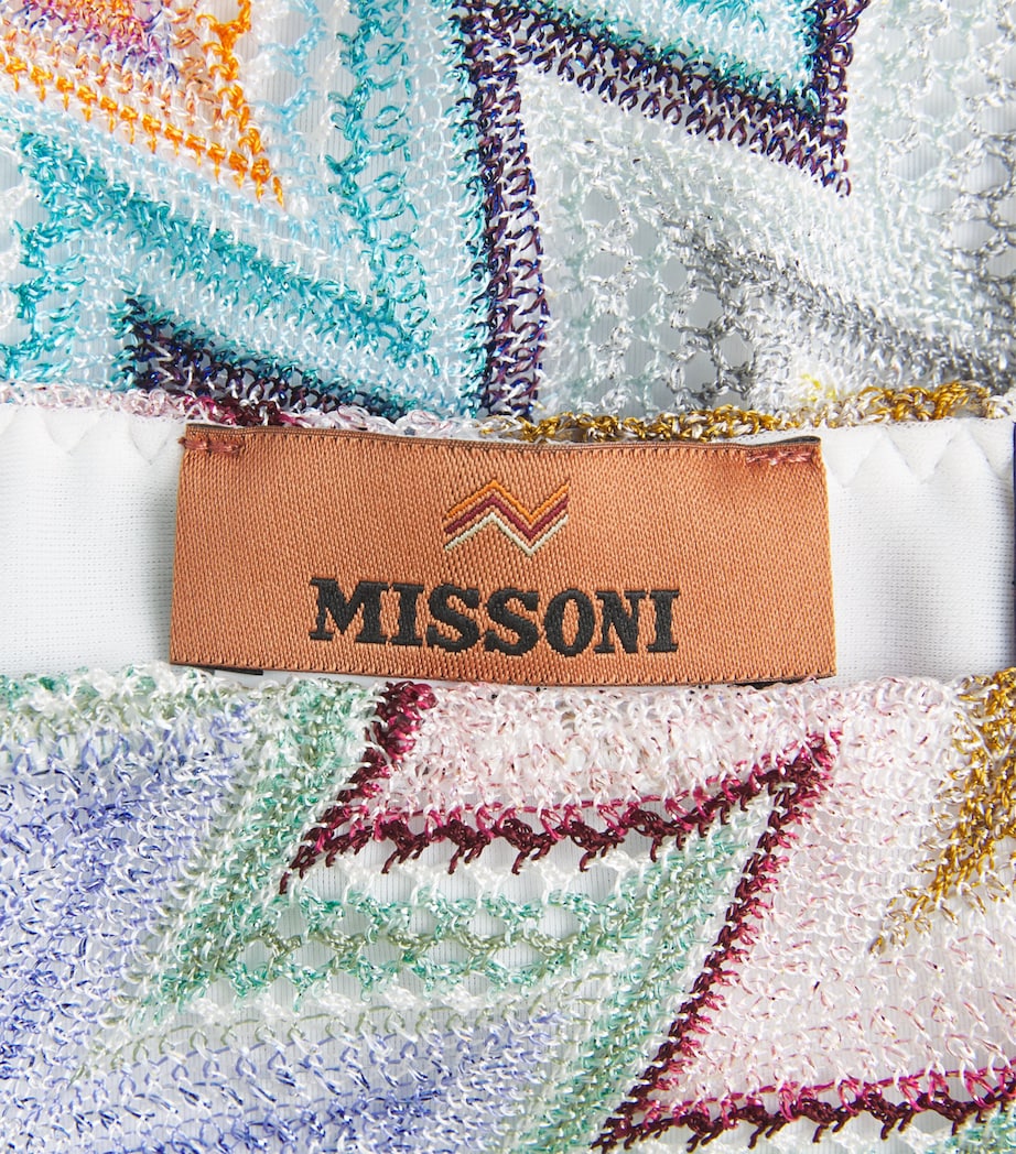 Missoni Womens One-Shoulder Zigzag Bikini Smsor Multicolor Image 5