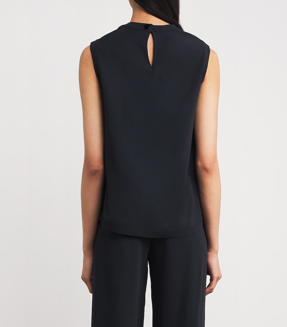 Sleeveless Tailored Blouse DARK NAVY Image 4