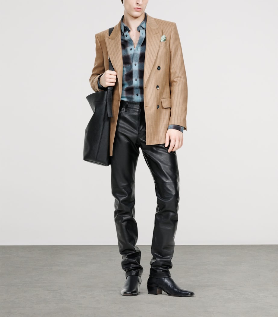 TOM FORD Mens Wool Jacquard Stripe Jacket Ebf Image 2