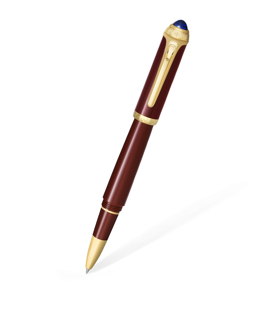 Composite R de Cartier Rollerball Pen BURGUNDY & GOLD Image 3