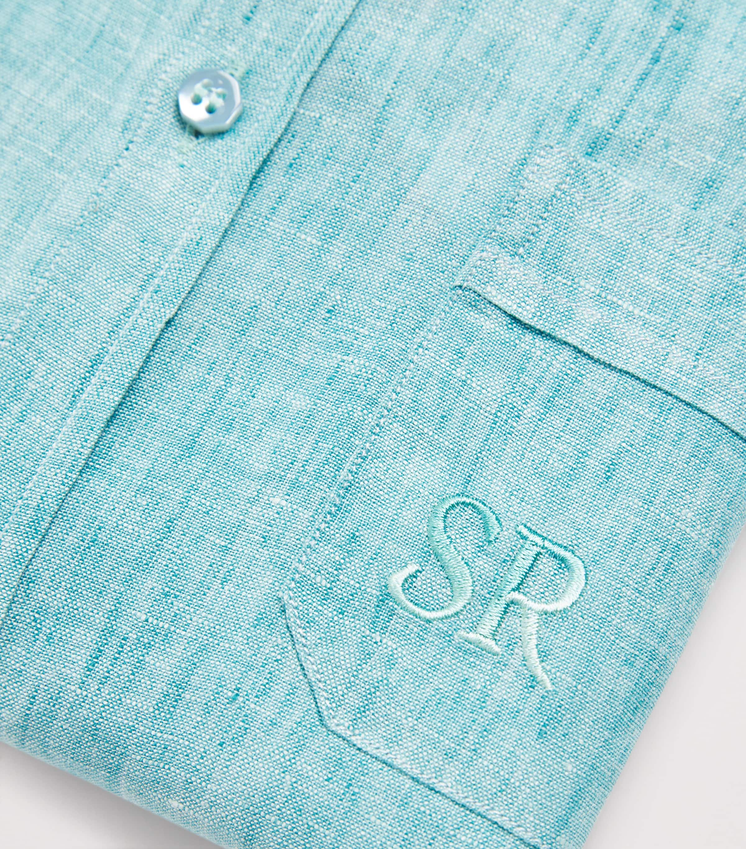 Linen Shirt (8-16 Years) 032GREEN Image 3