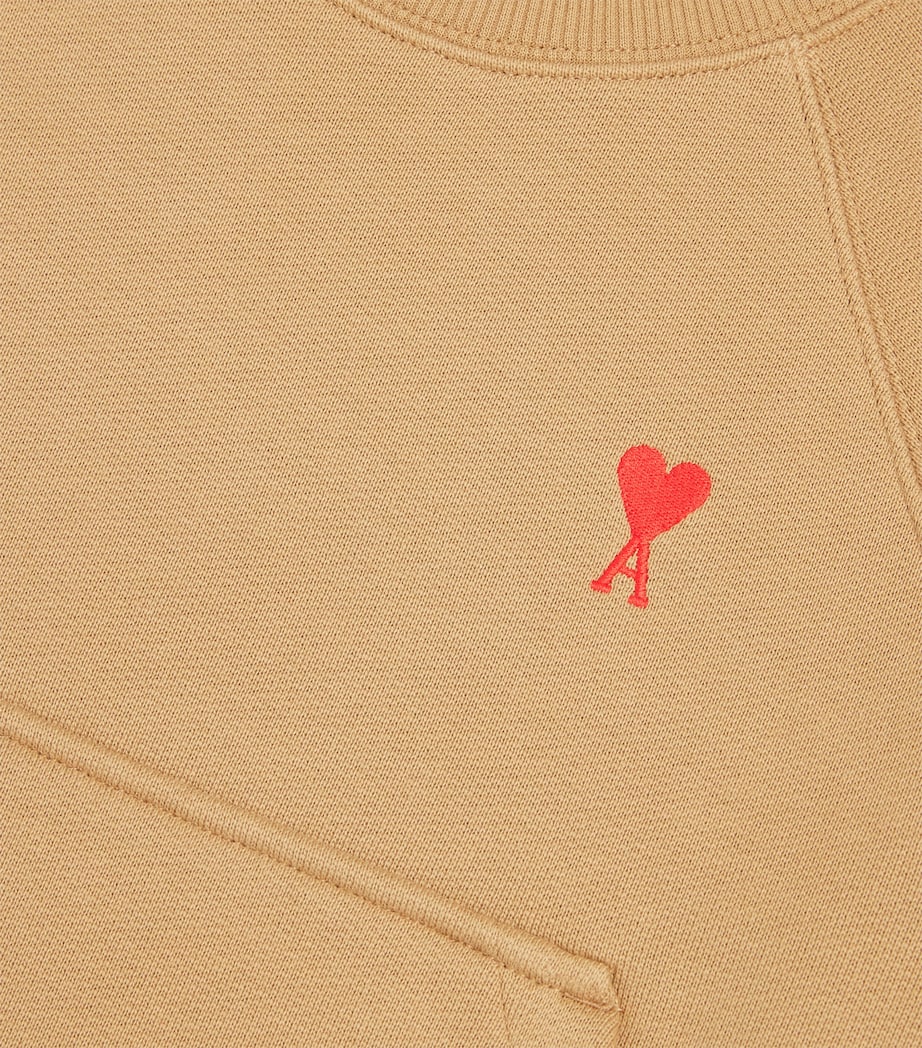 Cotton Ami De Coeur Sweatshirt (4-12 Years) 280-CAMEL Image 3